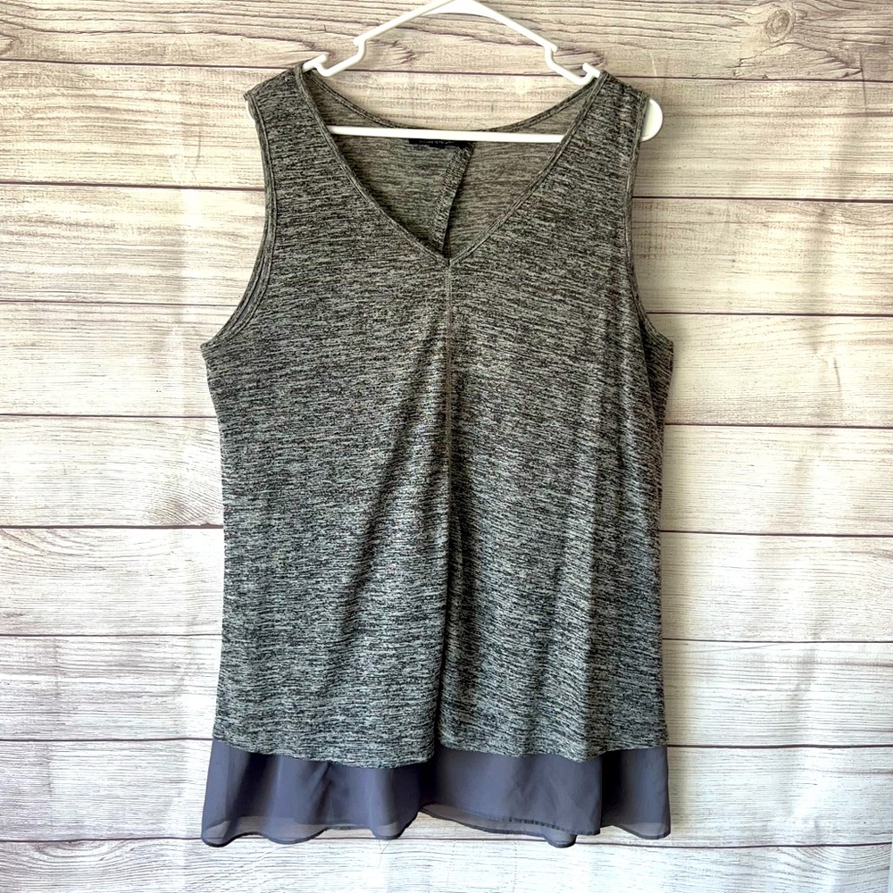 2-Tone Gray Sleeveless Top